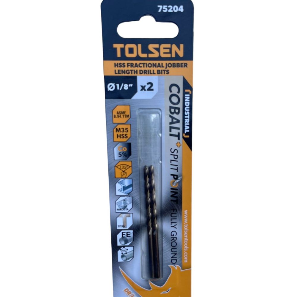 BROCA HSS COBALTO 5% TOLSEN 18 X 2 PIEZAS