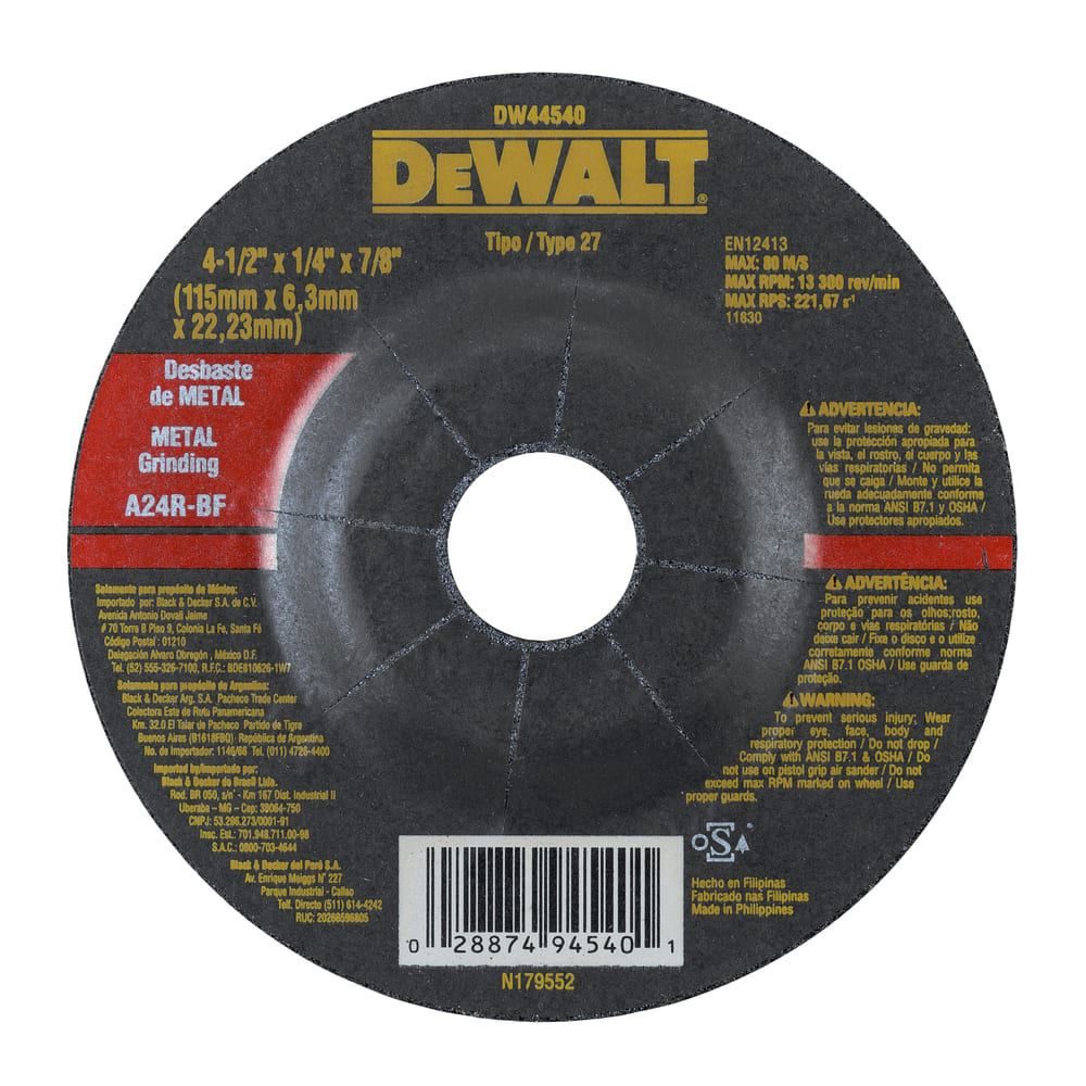 DISCO DEWALT DESBASTE 412