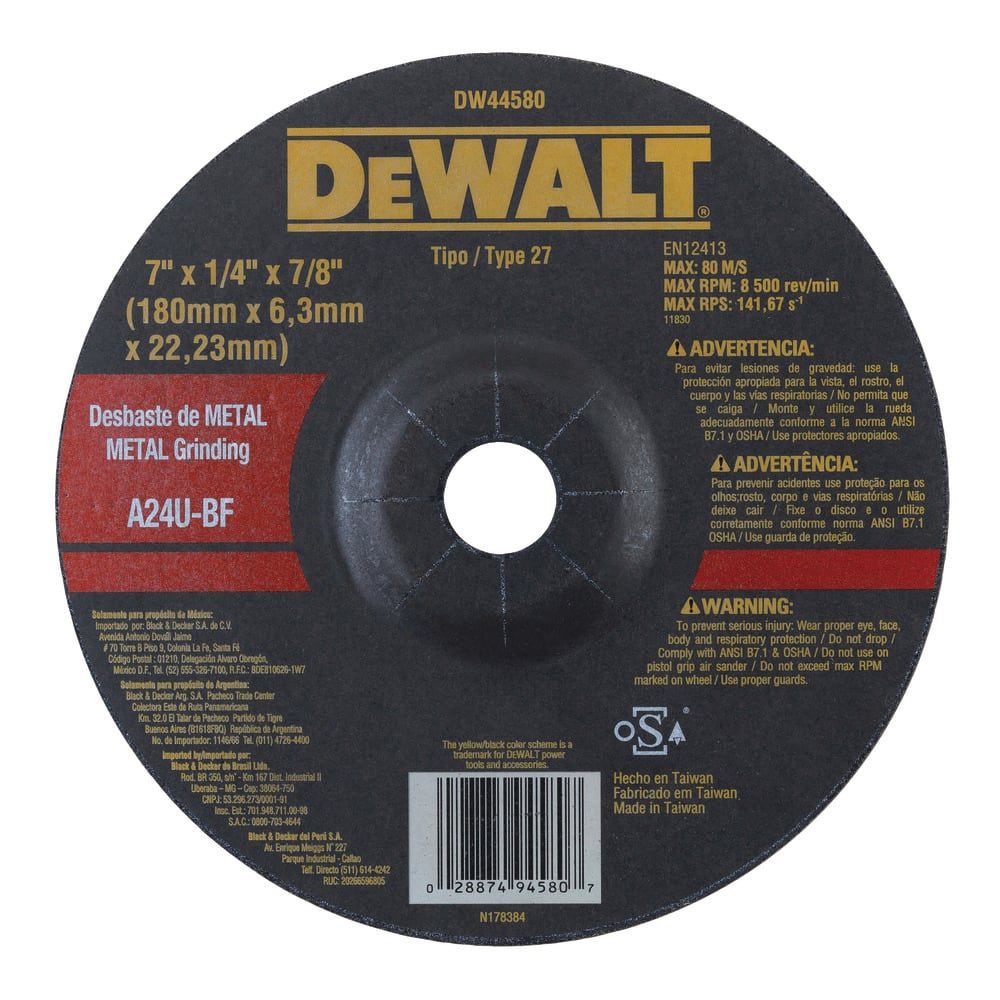 DISCO DEWALT DESBASTE 7